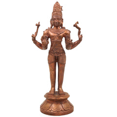 Handmade Bronze Shiva Idol Panchaloha Statue | Mahadev, Nataraja, Neelkanth Murti for Temple & Home Decor,Gold, 13 Inch, 1 Piece