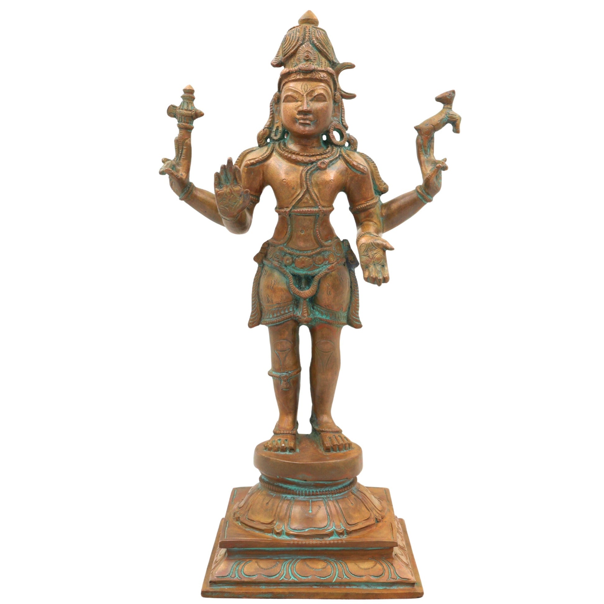 Bronze Lord Shiva Idols, Shiv Statue, Shankar Murti, Home Decor, Showpiece,Brown, 13 Inch, 1 Piece