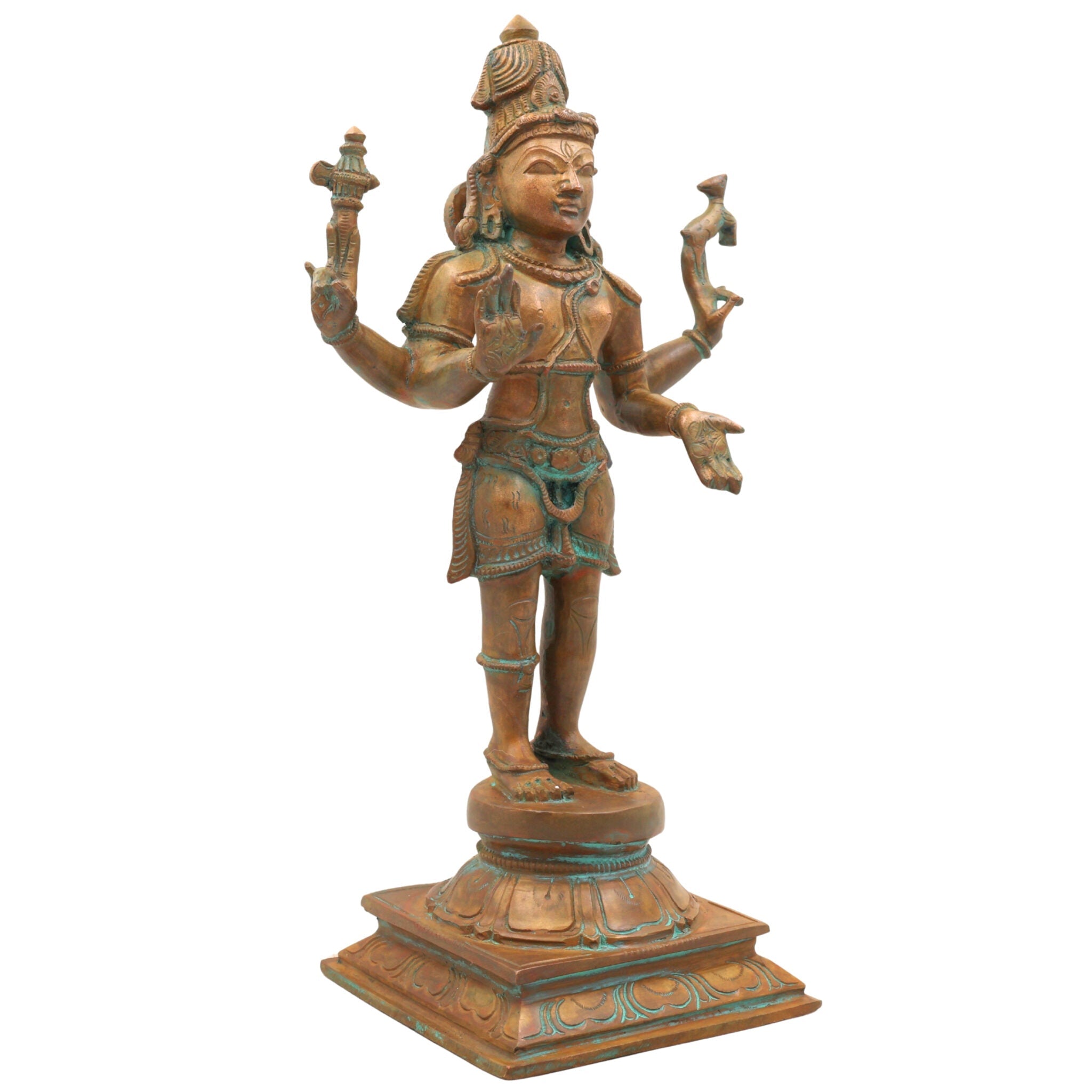 Bronze Lord Shiva Idols, Shiv Statue, Shankar Murti, Home Decor, Showpiece,Brown, 13 Inch, 1 Piece