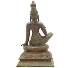 Handcrafted Bronze Parvati Idol | Panchaloha Gauri Uma Durga Mahadevi Statue | South Indian Chola Art Devi Murti for Puja & Décor,Brown, 9.5 Inch, 1 Piece