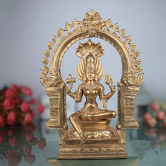 Handcrafted Bronze Mariamman Idol – Panchaloha Karumari Amman | Muthu Mariamman | Samayapuram Grama Devata Statue for Pooja & Temple Decor