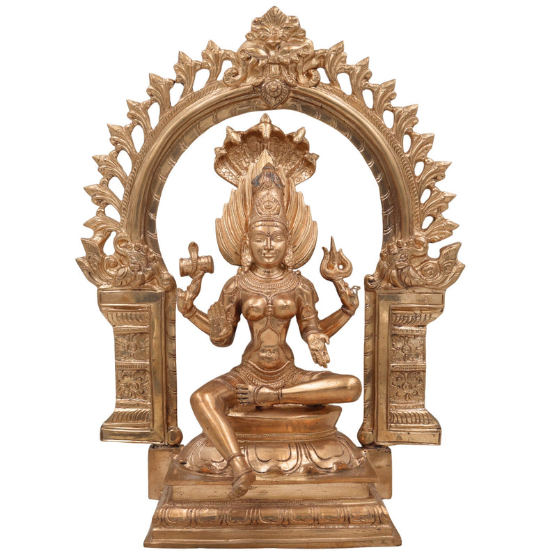Handcrafted Bronze Mariamman Idol – Panchaloha Karumari Amman | Muthu Mariamman | Samayapuram Grama Devata Statue for Pooja & Temple Decor