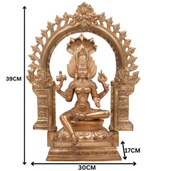 Handcrafted Bronze Mariamman Idol – Panchaloha Karumari Amman | Muthu Mariamman | Samayapuram Grama Devata Statue for Pooja & Temple Decor