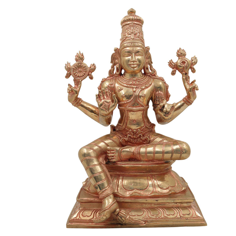 Handcrafted Panchaloha Vishnu Idol – Bronze Narayana, Hari, Govinda, Venkateswara, Padmanabha Murti for Temple & Home Décor,Gold,13inch,1pice