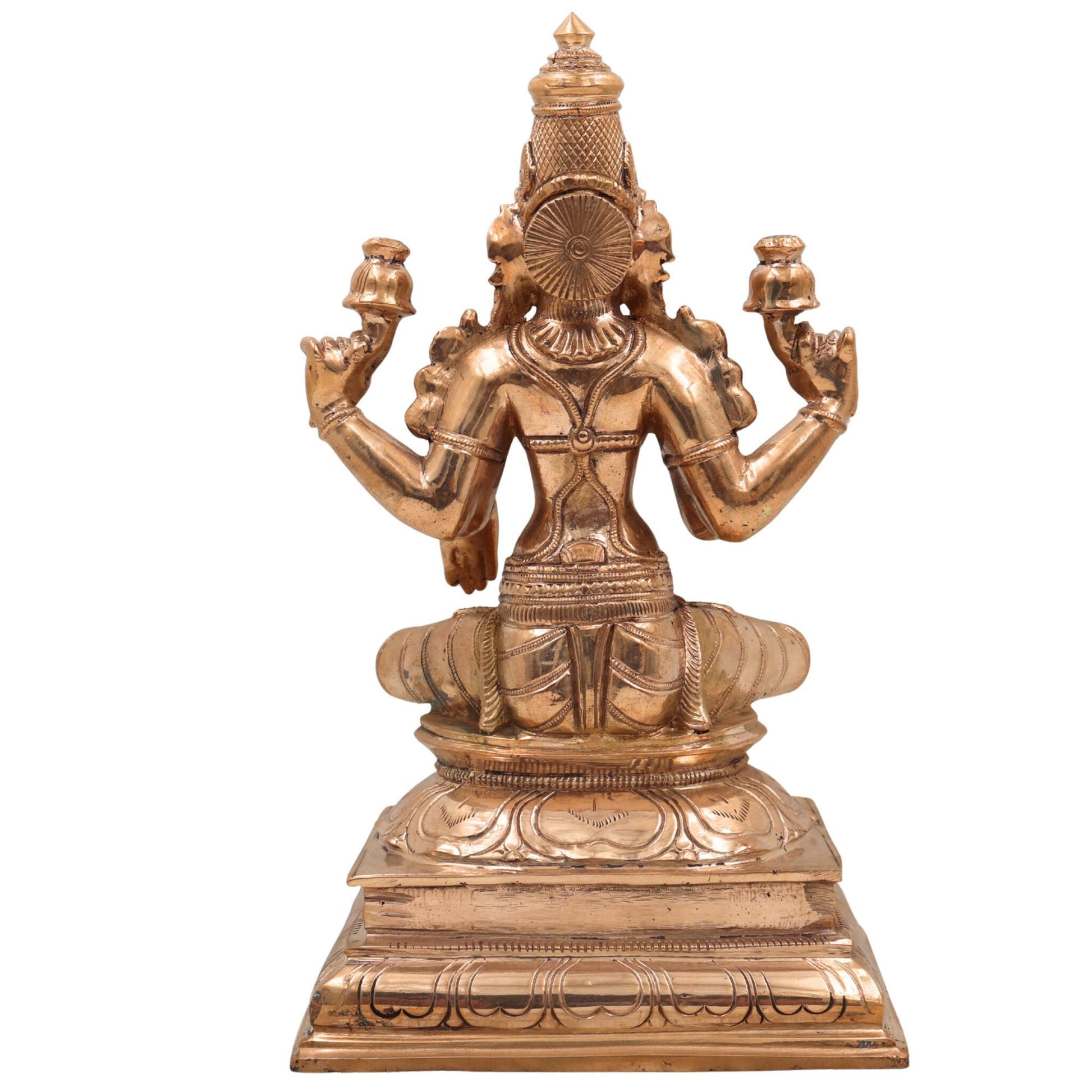 Handmade Panchaloha Mahalakshmi Idol – Traditional Bronze Lakshmi Statue | lakshmi Kamala Devi Murti for Pooja, Temple & Home Decor (28cm, 5.2kg)