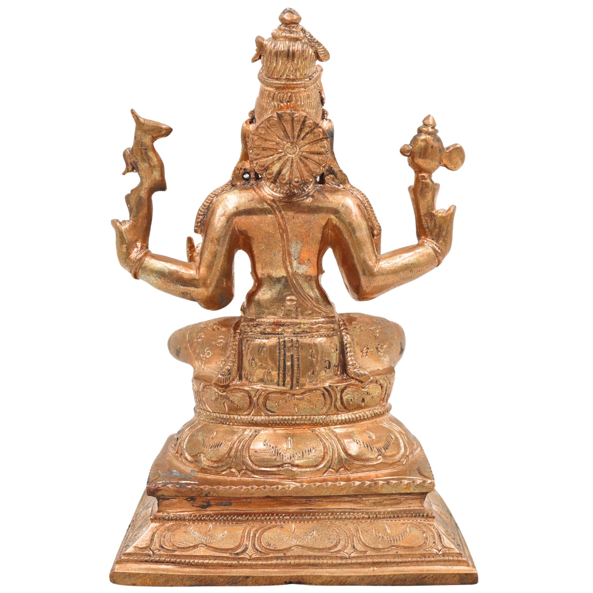 Handmade Panchaloha Bronze Shiva Idol – Mahadev Murti in Traditional Chola Art, Perfect for Home & Temple Decor, Home Decor,Gold,7Inch,1pice