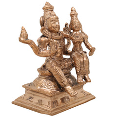 Bronze Swarna Bhairava Idol, Lord Shiva with Parvati | Panchaloha Swarna Bhairav Sculpture