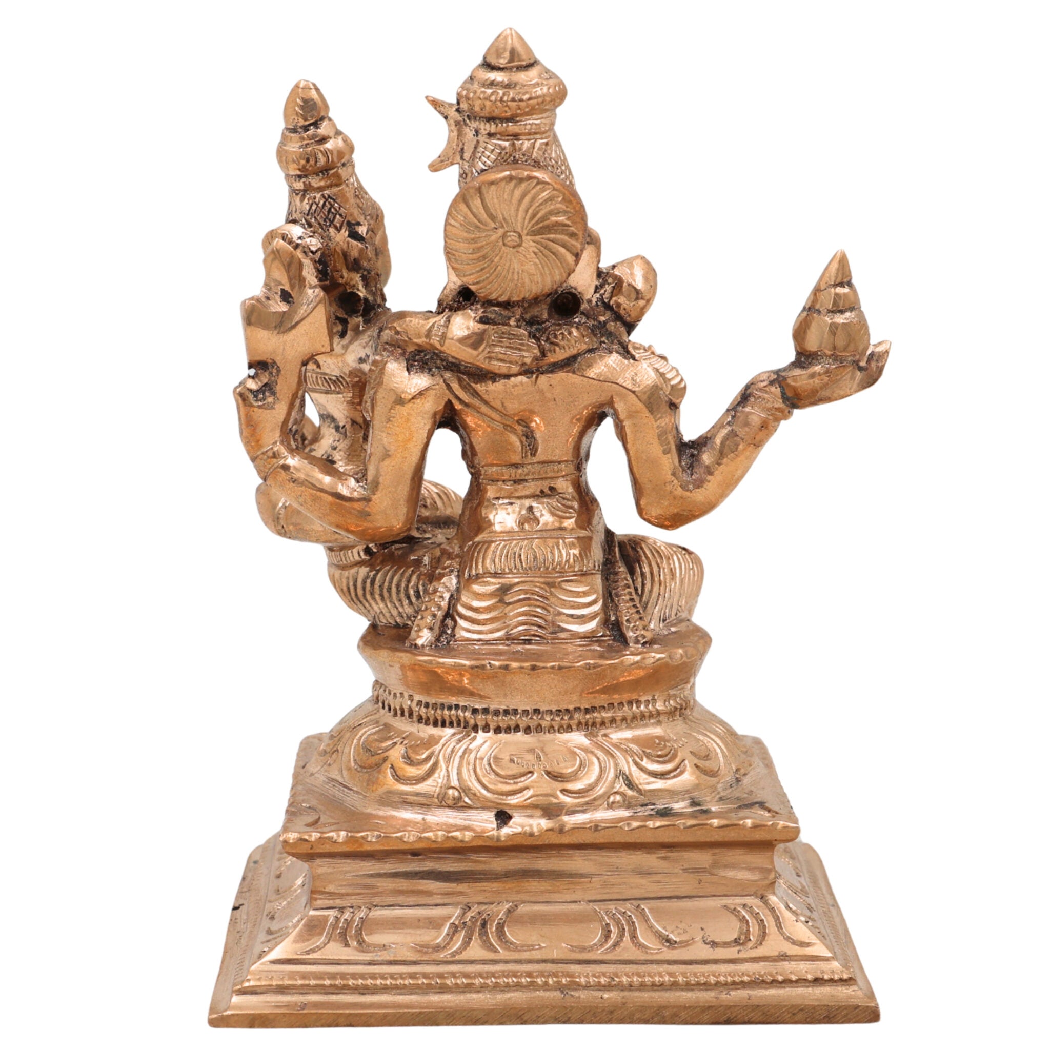 Bronze Swarna Bhairava Idol, Lord Shiva with Parvati | Panchaloha Swarna Bhairav Sculpture