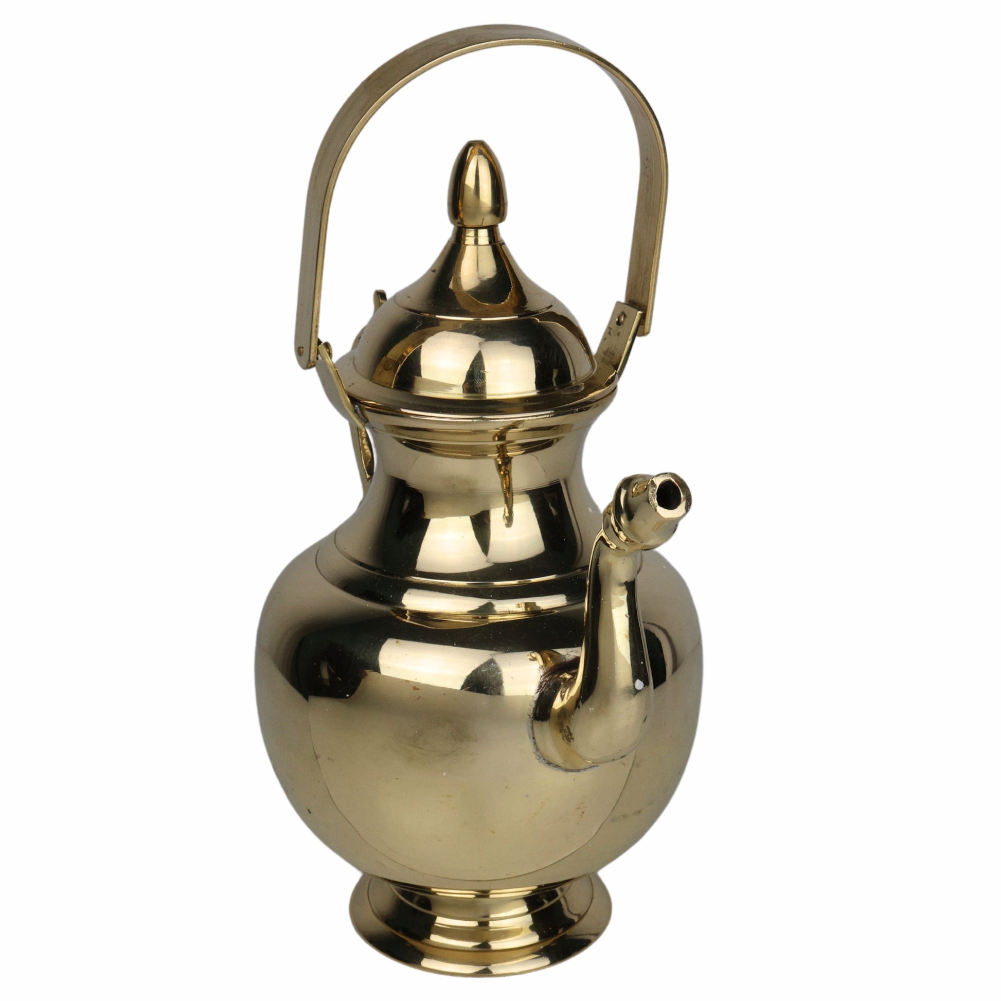 Bhunes Brass Water Loota, Kamandal, Kalash, Jal Lota, Pooja Cambu, Lotiya, Stoup, Religious Kalash, Gangajali, Pooja Water Vessel, Gold, 10.5 Inch, 1 Piece