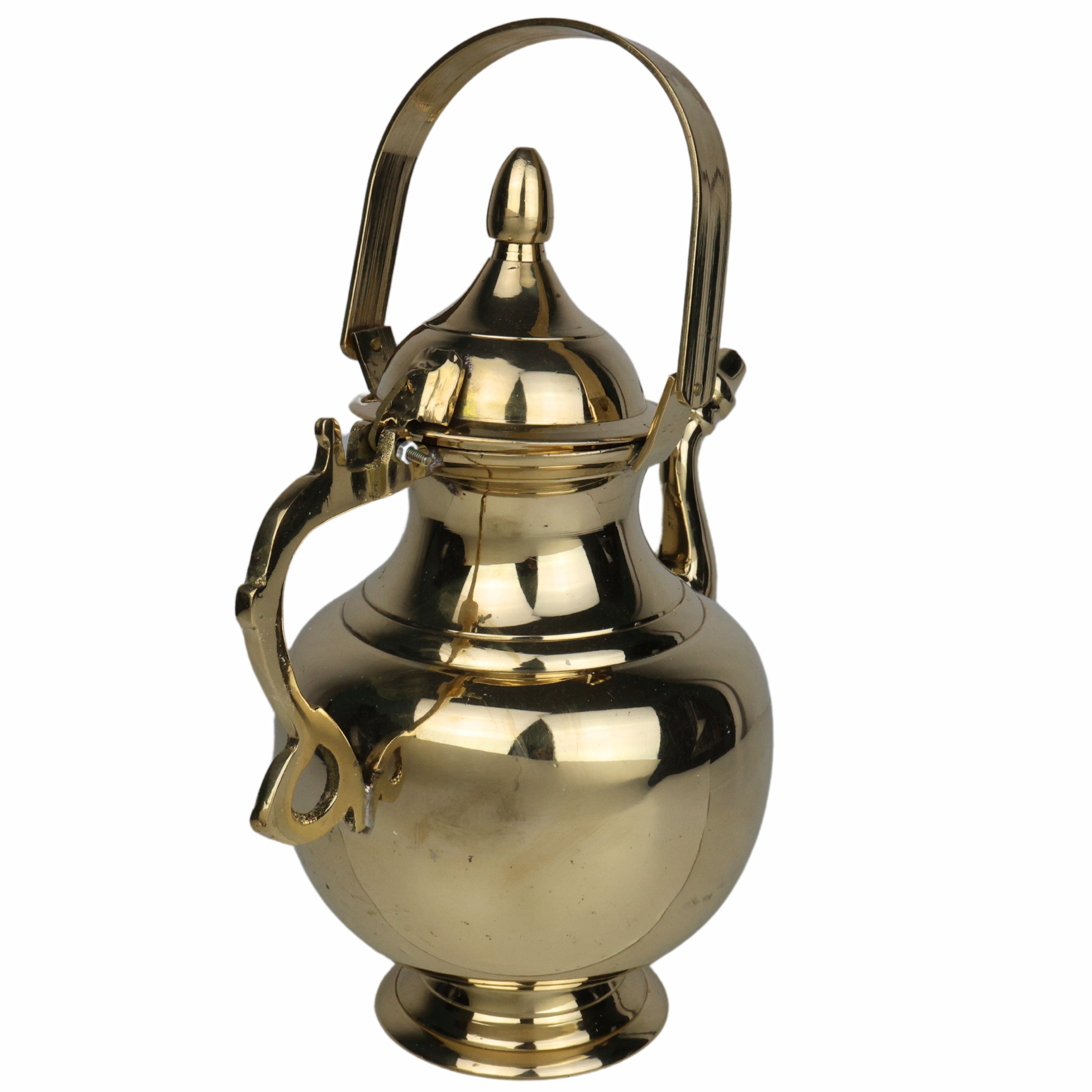 Bhunes Brass Water Loota, Kamandal, Kalash, Jal Lota, Pooja Cambu, Lotiya, Stoup, Religious Kalash, Gangajali, Pooja Water Vessel, Gold, 10.5 Inch, 1 Piece