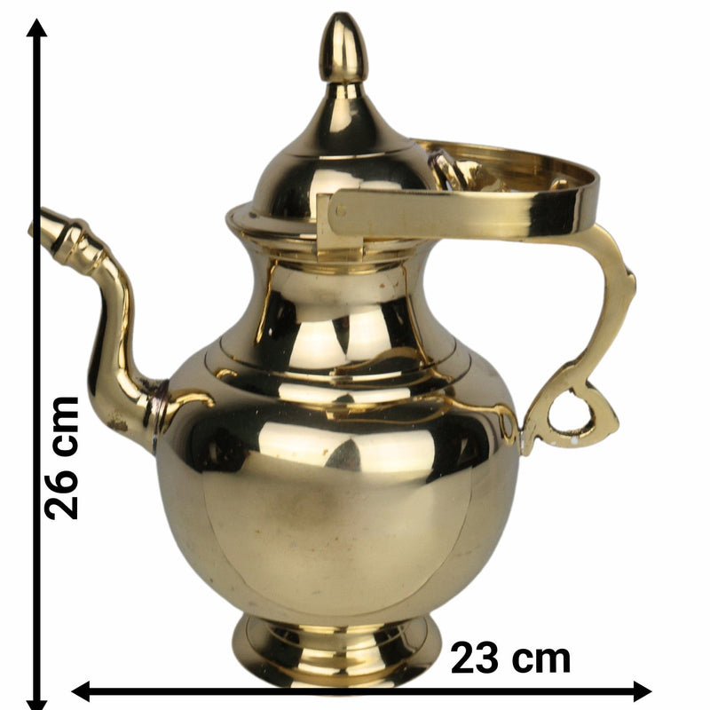 Bhunes Brass Water Loota, Kamandal, Kalash, Jal Lota, Pooja Cambu, Lotiya, Stoup, Religious Kalash, Gangajali, Pooja Water Vessel, Gold, 10.5 Inch, 1 Piece