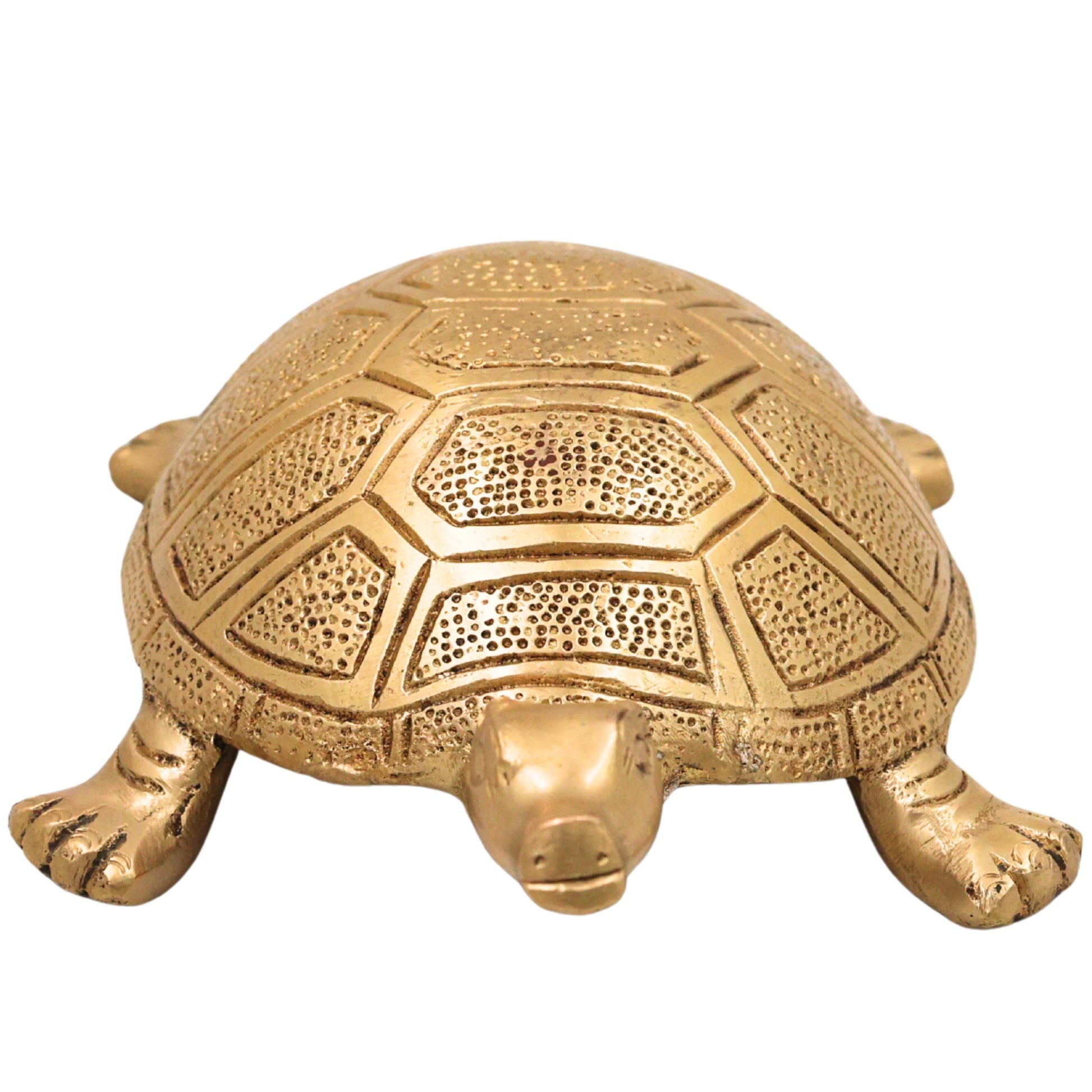 Brass Tortoise Idol, Kurma Avatar Figurine, Kachhua Statue for Vastu & Feng Shui, Long Life, Wealth, Harmony Decor,Gold, 2.5 Inch, 1 Piece