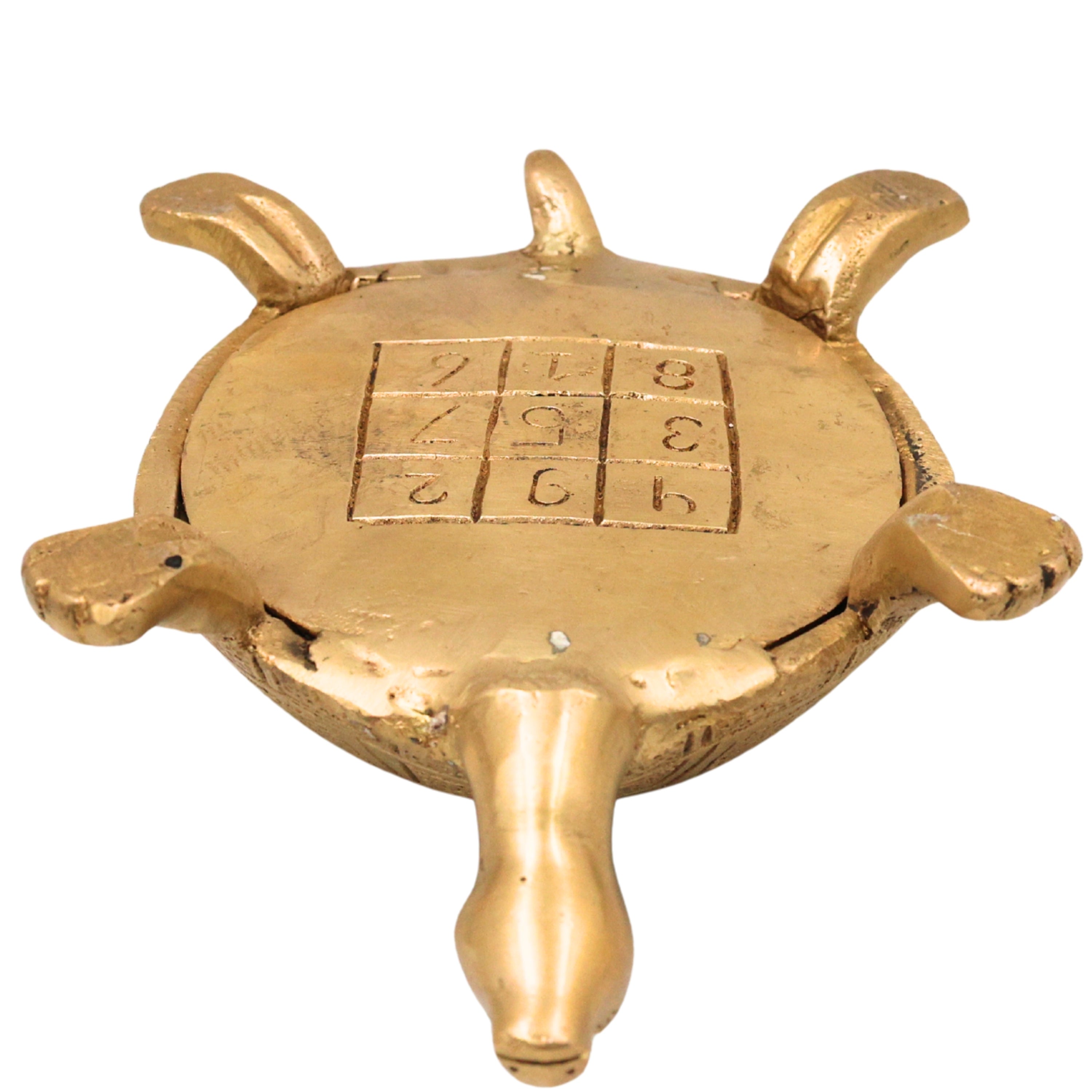 Brass Tortoise Idol, Kurma Avatar Figurine, Kachhua Statue for Vastu & Feng Shui, Long Life, Wealth, Harmony Decor,Gold, 2.5 Inch, 1 Piece