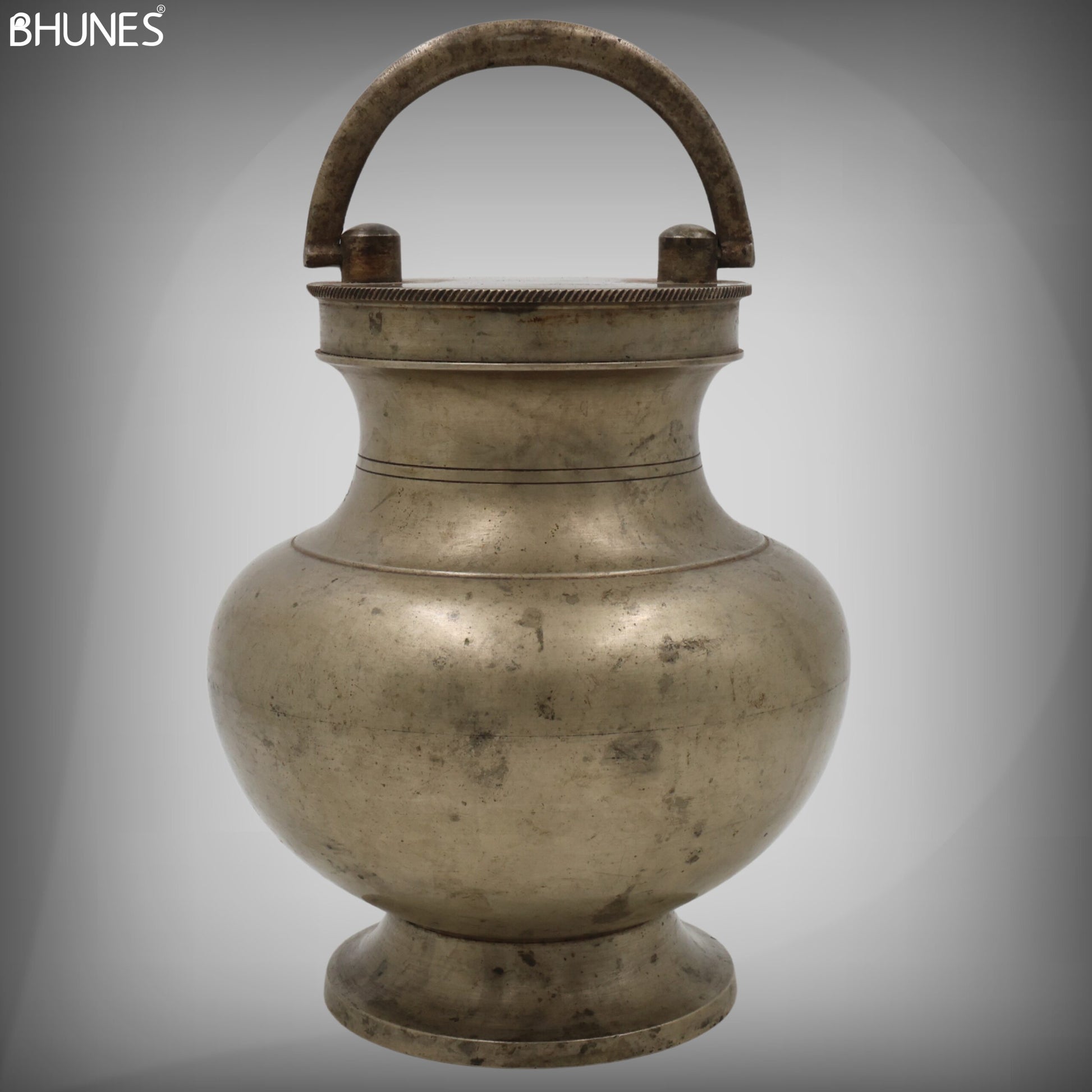 Brass Antiques Kamandal, Stoup, Gangajali, Ganga Jali, Pooja Loota, Water Kamandal - Antique Loota, Kamandal,Brown, 9 Inch, 1 Piece