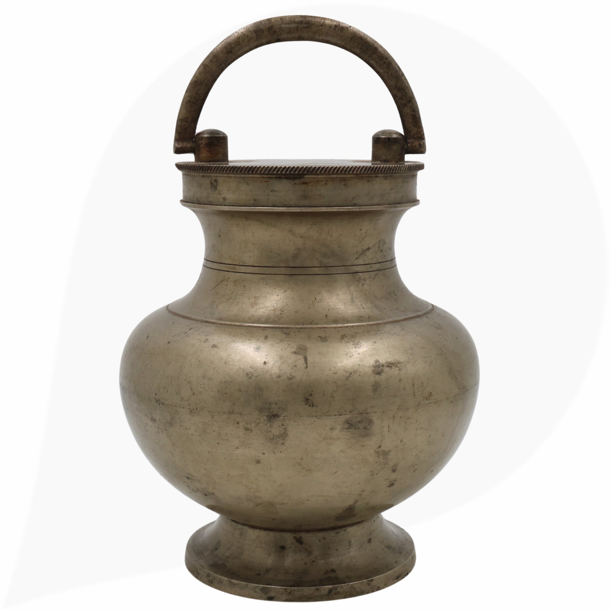 Brass Antiques Kamandal, Stoup, Gangajali, Ganga Jali, Pooja Loota, Water Kamandal - Antique Loota, Kamandal,Brown, 9 Inch, 1 Piece