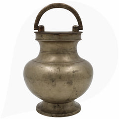 Brass Antiques Kamandal, Stoup, Gangajali, Ganga Jali, Pooja Loota, Water Kamandal - Antique Loota, Kamandal,Brown, 9 Inch, 1 Piece