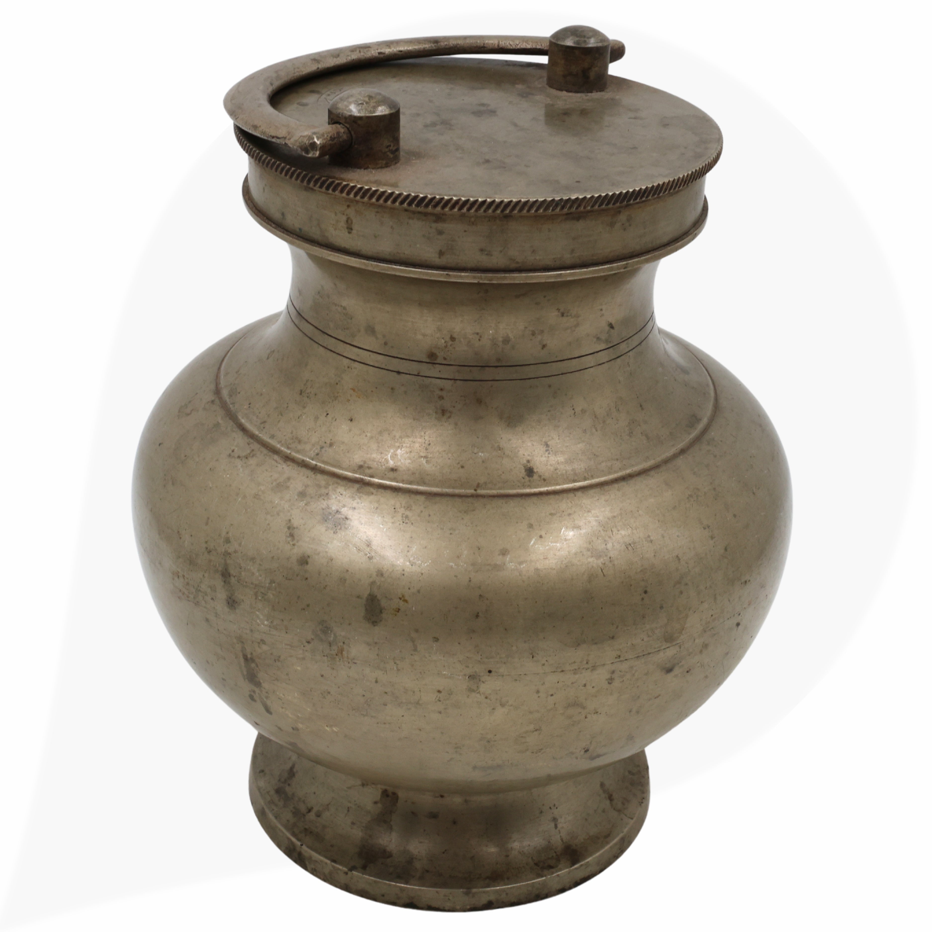 Brass Antiques Kamandal, Stoup, Gangajali, Ganga Jali, Pooja Loota, Water Kamandal - Antique Loota, Kamandal,Brown, 9 Inch, 1 Piece
