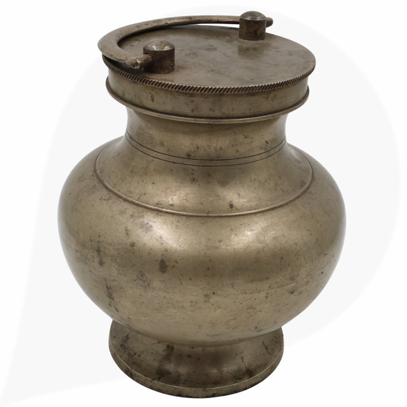 Brass Antiques Kamandal, Stoup, Gangajali, Ganga Jali, Pooja Loota, Water Kamandal - Antique Loota, Kamandal,Brown, 9 Inch, 1 Piece