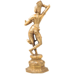 Brass Nag Kanya Idol, Naga Kanya Statue, Naagini Goddess Figurine for Home & Temple Decor, Gold, 16.5 Inch, 1 Piece