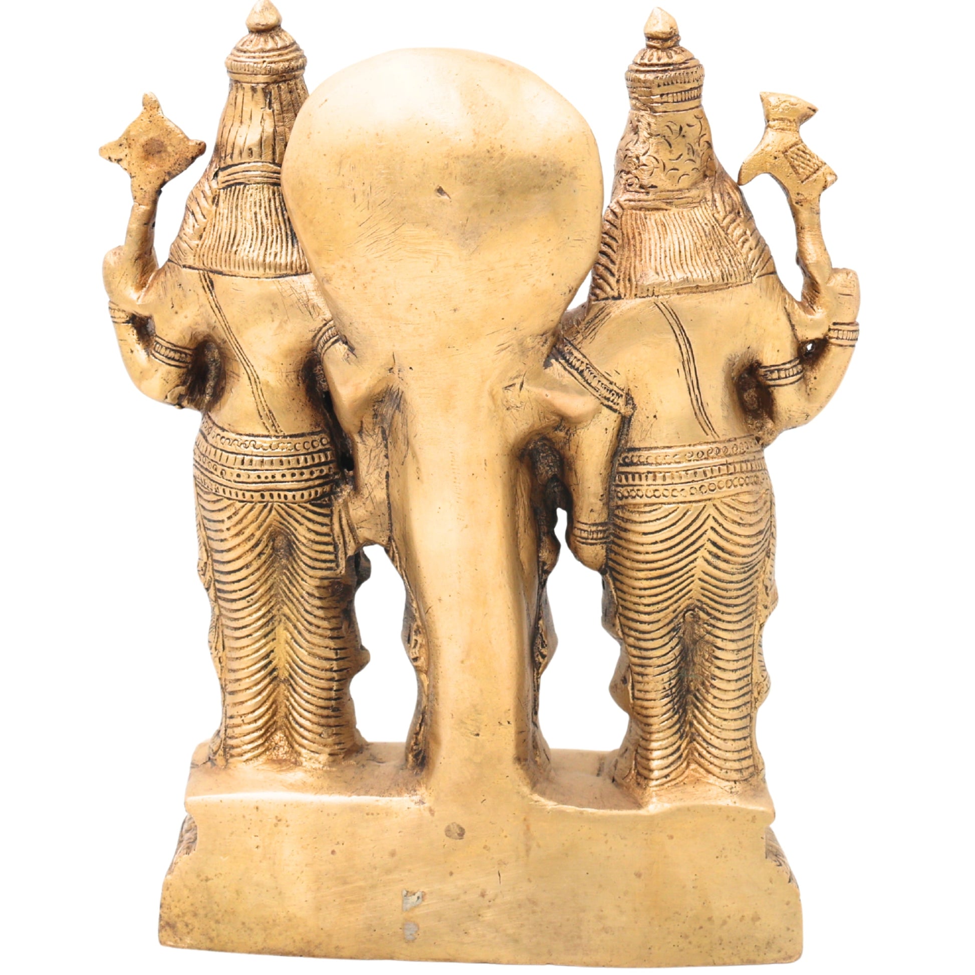 Brass Srinivasa Kalyanam Idol, Venkateswara Balaji Tirupati Kalyanotsavam Statue, Vishnu Narayan Perumal Marriage Murti for Home Temple & Puja,Gold, 9 Inch, 1 Piece