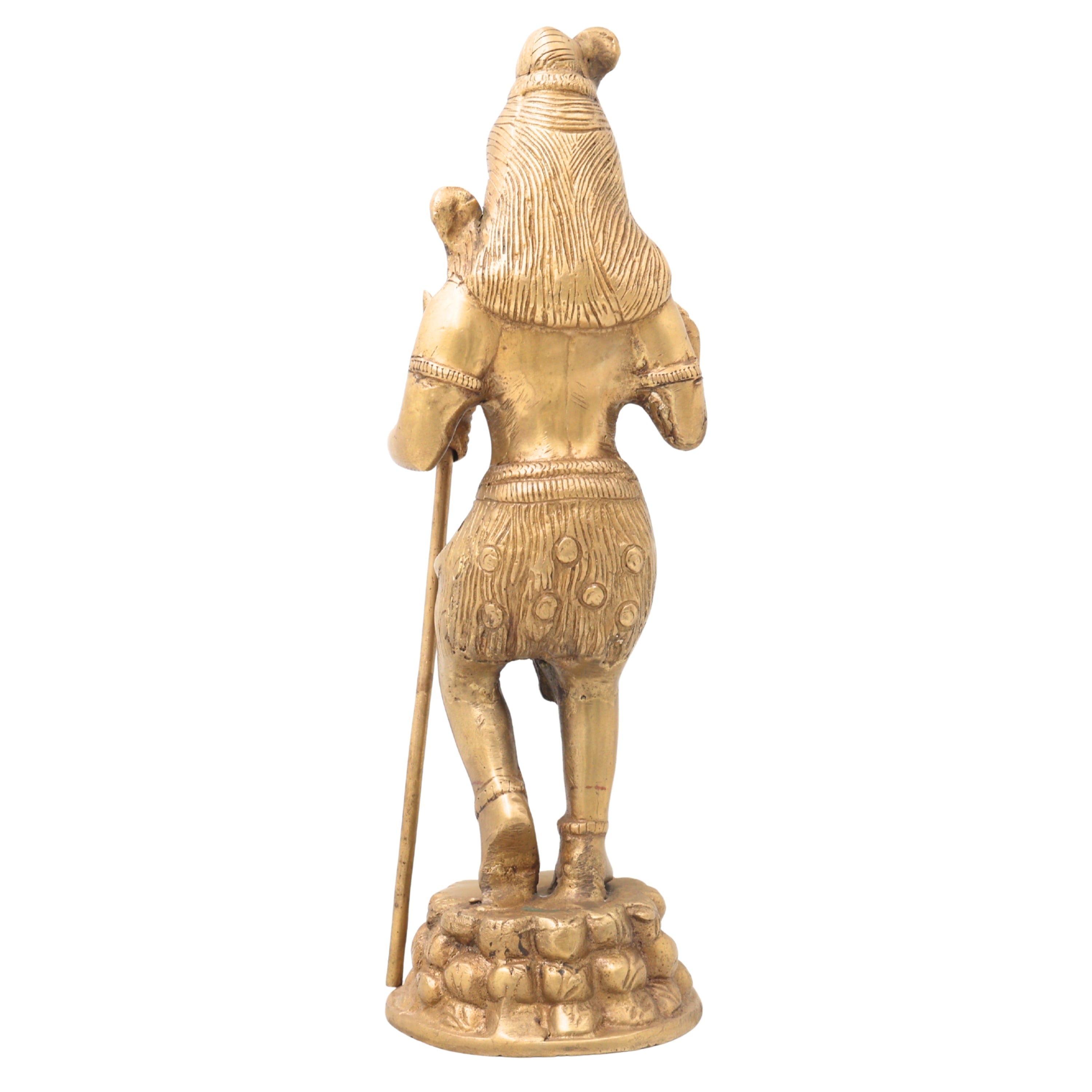 Brass Lord Shiva Standing Idols, Shiv Statue, Shankar Murti, Home Decor, Showpiece,Gold, 12 Inch, 1 Piece