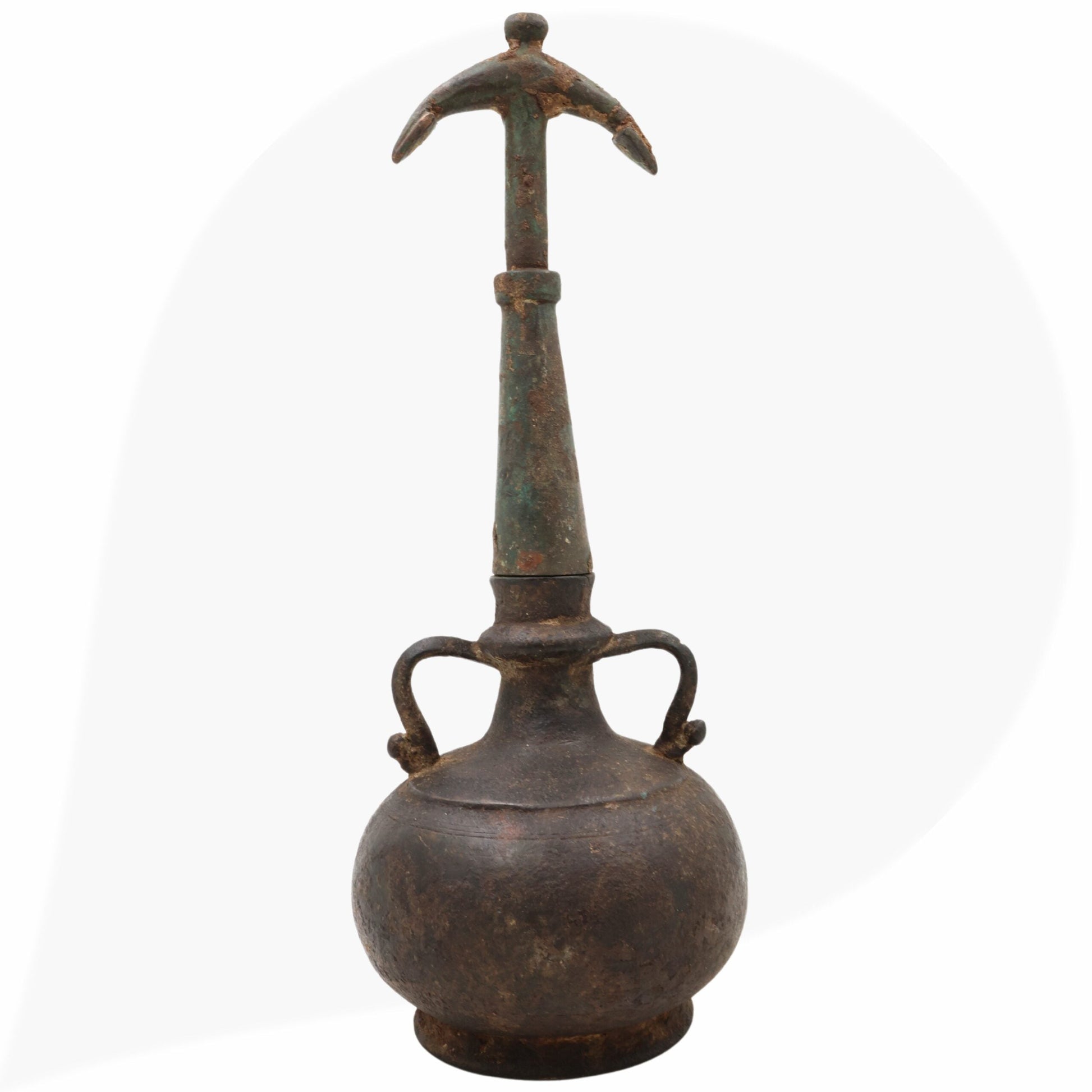 Brass 19Th Centuries Antique Oil Lamp, Antiques Diya, Deepam, Lamps, Deepa, Deepam For Home Decor,Black, 13 Inch, 1 Piece