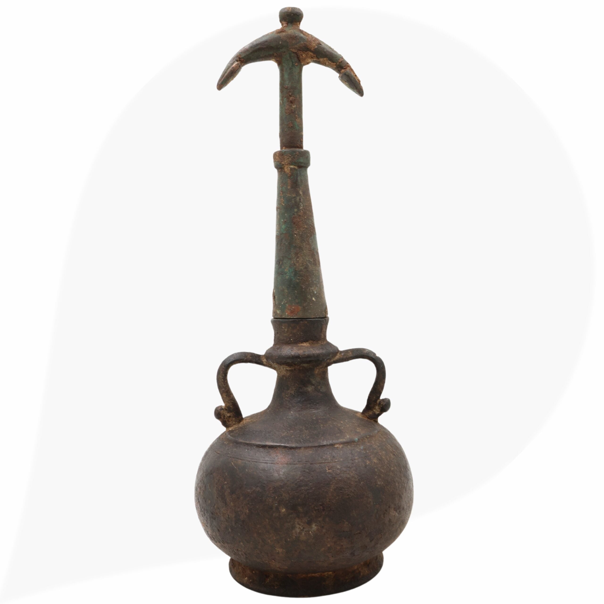 Brass 19Th Centuries Antique Oil Lamp, Antiques Diya, Deepam, Lamps, Deepa, Deepam For Home Decor,Black, 13 Inch, 1 Piece
