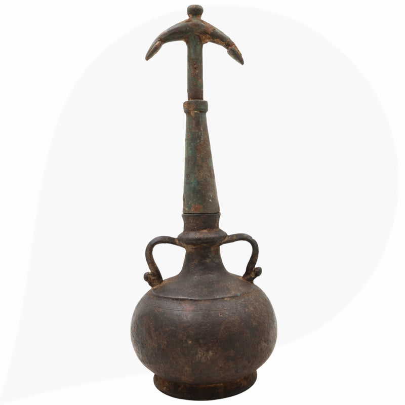 Brass 19Th Centuries Antique Oil Lamp, Antiques Diya, Deepam, Lamps, Deepa, Deepam For Home Decor,Black, 13 Inch, 1 Piece