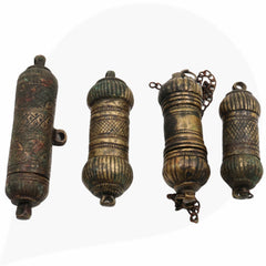 Brass Vintage Chunadani, Antique Betel Lime Paste Box, Chuna Dani, Limebox, Chuna Box,Brown, 4.5 Inch, 1 Piece