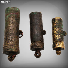 Brass Vintage Chunadani, Antique Betel Lime Paste Box, Chuna Dani, Limebox, Chuna Box,Brown, 5 Inch, 1 Piece