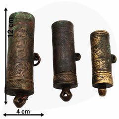 Brass Vintage Chunadani, Antique Betel Lime Paste Box, Chuna Dani, Limebox, Chuna Box,Brown, 5 Inch, 1 Piece