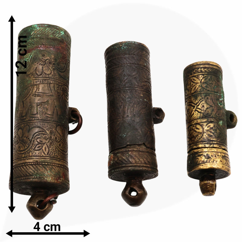Brass Vintage Chunadani, Antique Betel Lime Paste Box, Chuna Dani, Limebox, Chuna Box,Brown, 5 Inch, 1 Piece