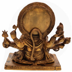 Panchmukhi Hanuman Brass Idol – Bajrangbali Maruti Anjaneya Pavanputra Murti for Home Temple Pooja & Vastu Decor,Gold, 9 Inch, 1 Piece