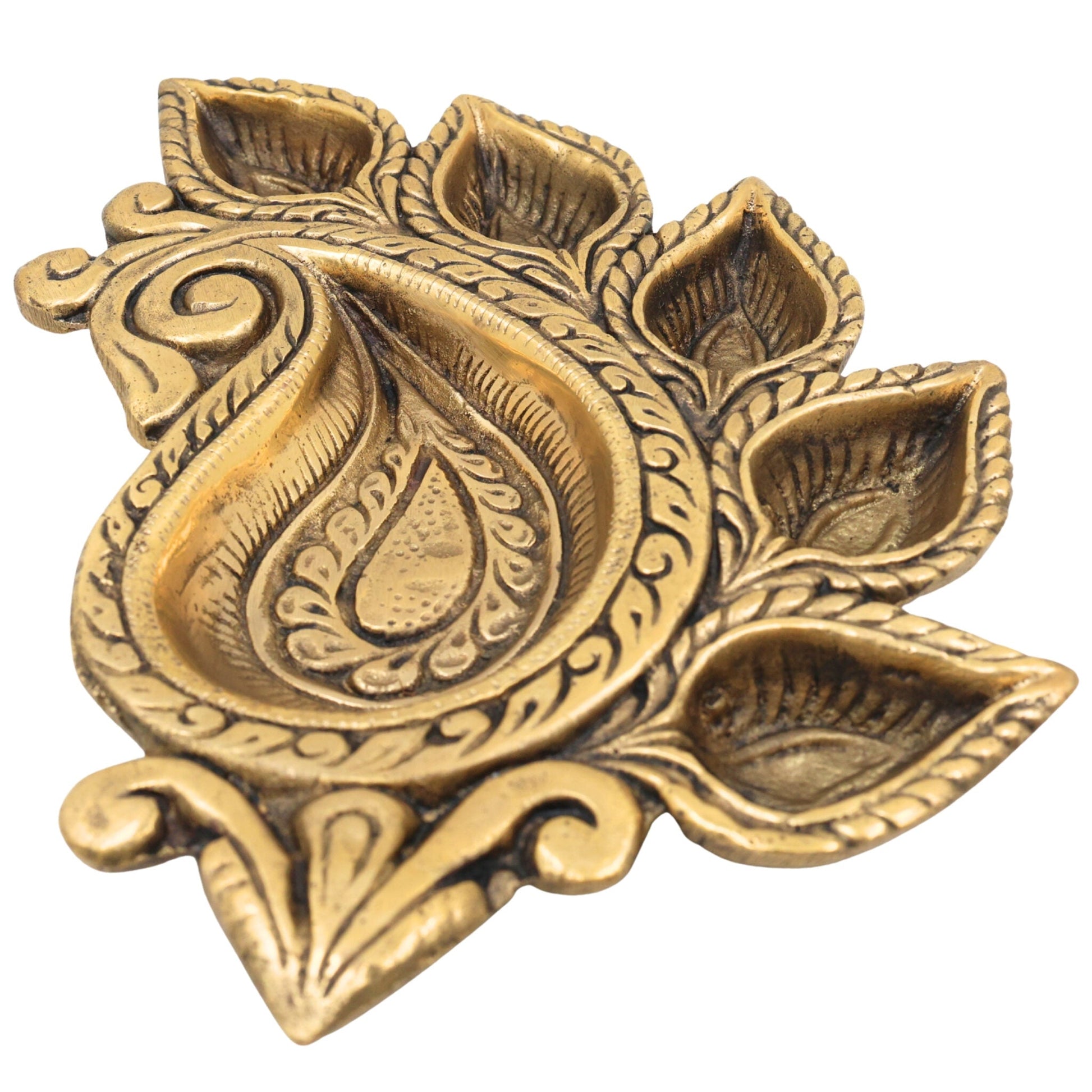Bhunes Brass Lamps, Diya, Deepa, Lamps, Poja Lamps, Hanging Lamps, Brass Lamps, Deepam,Gold, 1 Inch, 1 Piece
