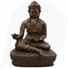 Handcrafted Brass Budha Lamba Idol | Budha Baba Murti | Shri Budha Lamba Maharaj Pital Moorti for Home, Temple & Pooja Decor,Brown, 18 Inch, 1 Piece