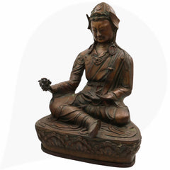 Handcrafted Brass Budha Lamba Idol | Budha Baba Murti | Shri Budha Lamba Maharaj Pital Moorti for Home, Temple & Pooja Decor,Brown, 18 Inch, 1 Piece