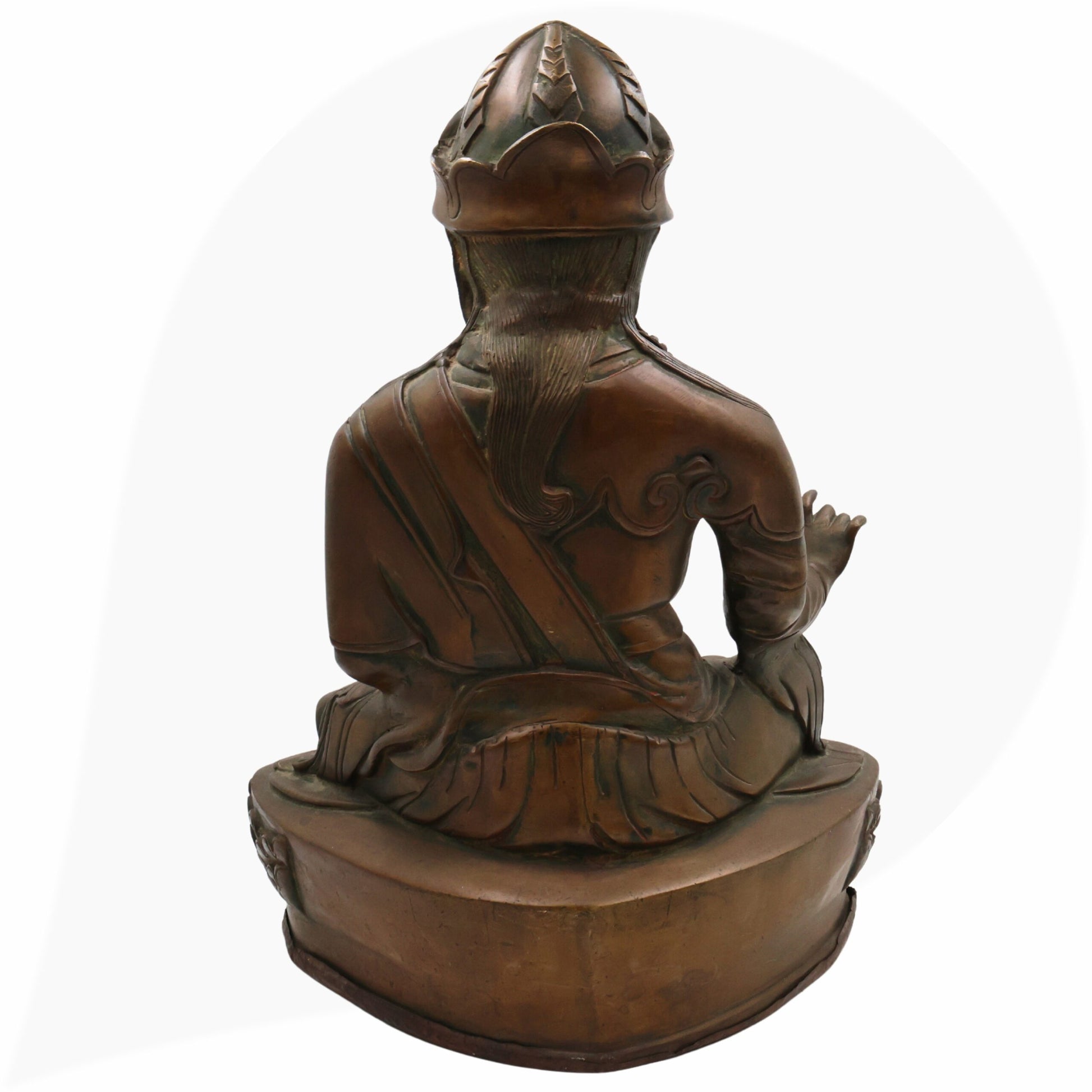 Handcrafted Brass Budha Lamba Idol | Budha Baba Murti | Shri Budha Lamba Maharaj Pital Moorti for Home, Temple & Pooja Decor,Brown, 18 Inch, 1 Piece