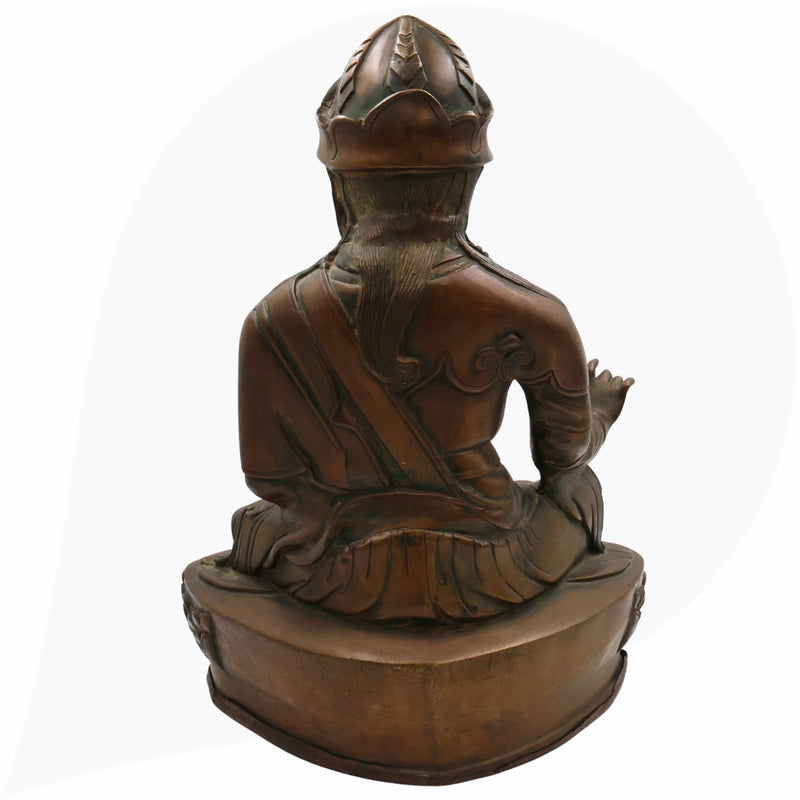 Handcrafted Brass Budha Lamba Idol | Budha Baba Murti | Shri Budha Lamba Maharaj Pital Moorti for Home, Temple & Pooja Decor,Brown, 18 Inch, 1 Piece