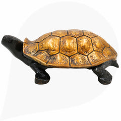 Brass Tortoise Idol | Vastu Kurma Avatar Kachhua Figurine for Home, Feng Shui, Wealth & Long Life Decor,Gold, 2 Inch, 1 Piece