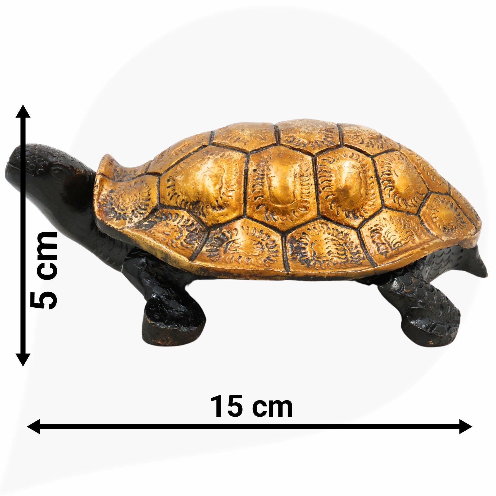 Brass Tortoise Idol | Vastu Kurma Avatar Kachhua Figurine for Home, Feng Shui, Wealth & Long Life Decor,Gold, 2 Inch, 1 Piece