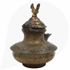 Brass Antique Oil Lamp, Antiques, Lamps, Diya, Deepam For Home Décor, Black, 5.5 Inch, 1 Piece