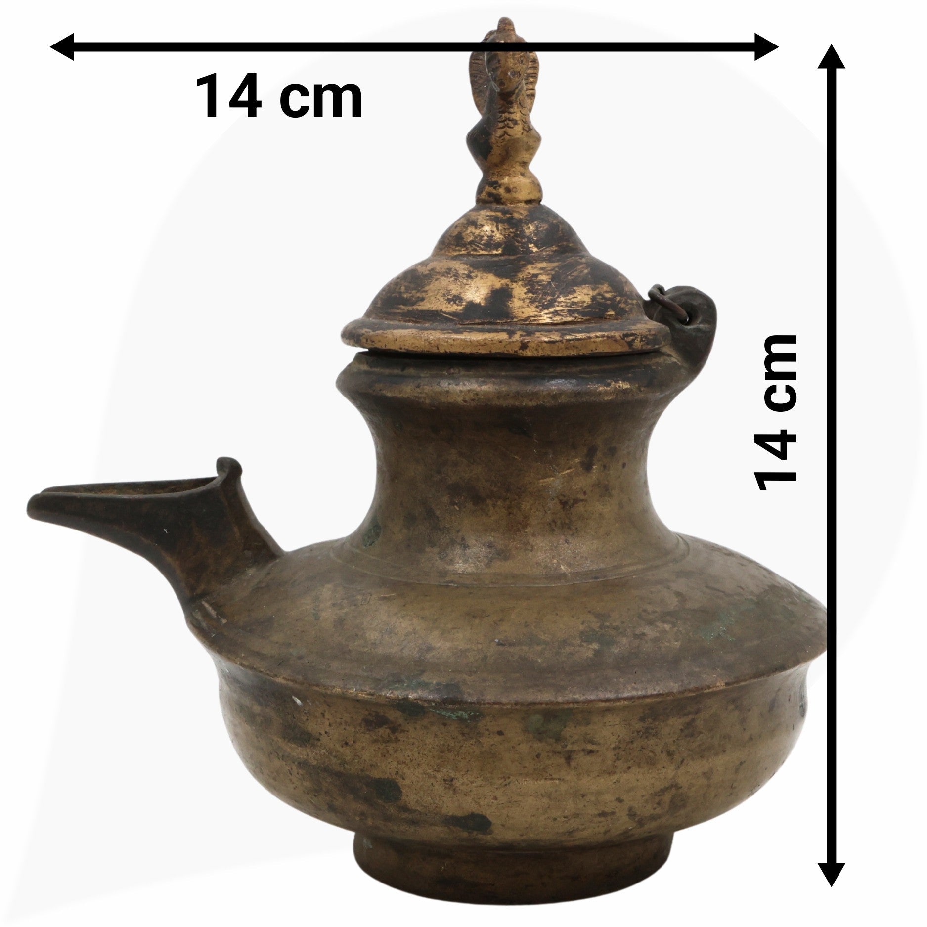 Brass Antique Oil Lamp, Antiques, Lamps, Diya, Deepam For Home Décor, Black, 5.5 Inch, 1 Piece