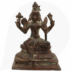 Rajarajeshwari Panchaloha Idol, Raja Rajeshwari Murti, Lalita Tripura Sundari Vigraha, Bronze Sculpture for Pooja, Home Decor & Temple,Brown, 5 Inch, 1 Piece