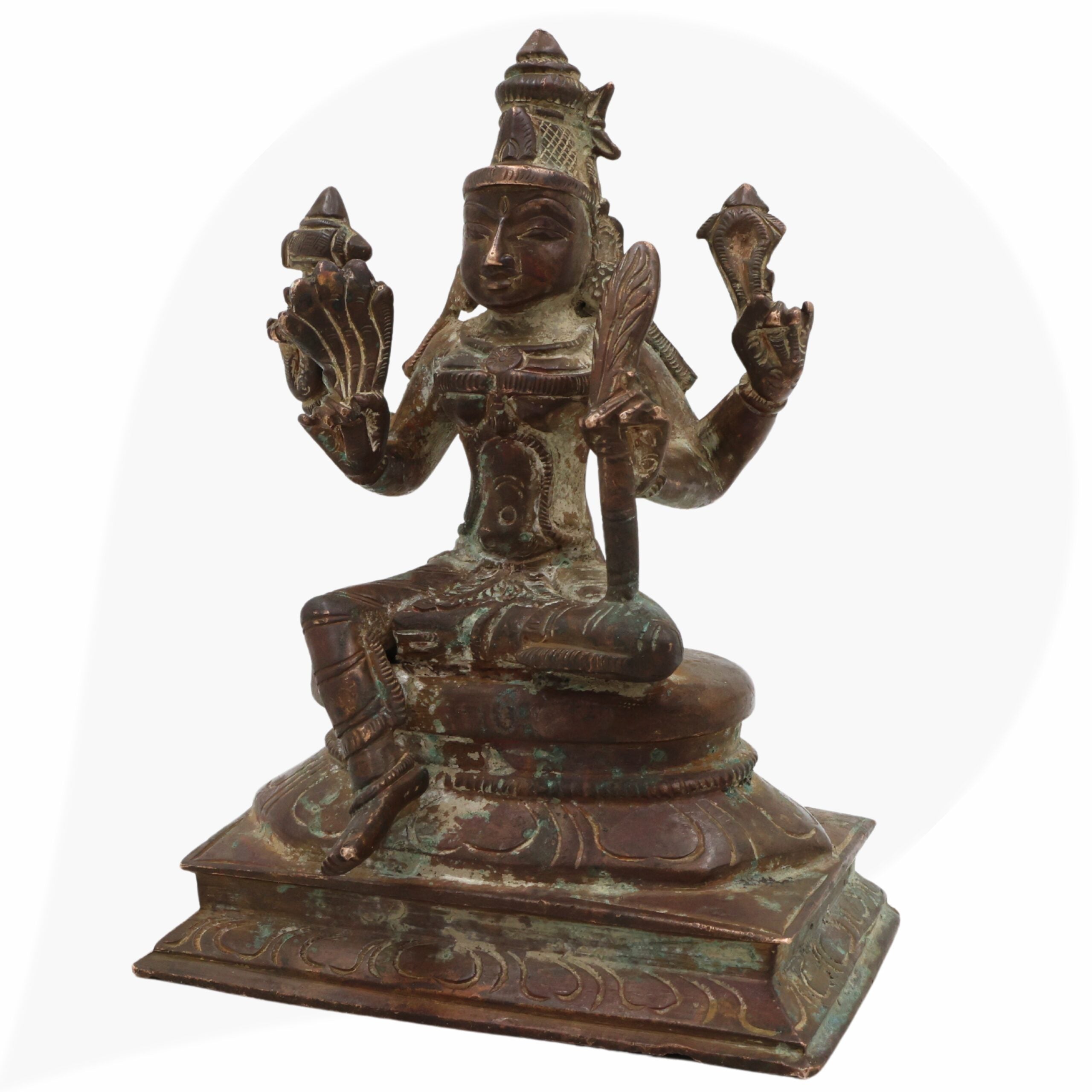 Rajarajeshwari Panchaloha Idol, Raja Rajeshwari Murti, Lalita Tripura Sundari Vigraha, Bronze Sculpture for Pooja, Home Decor & Temple,Brown, 5 Inch, 1 Piece