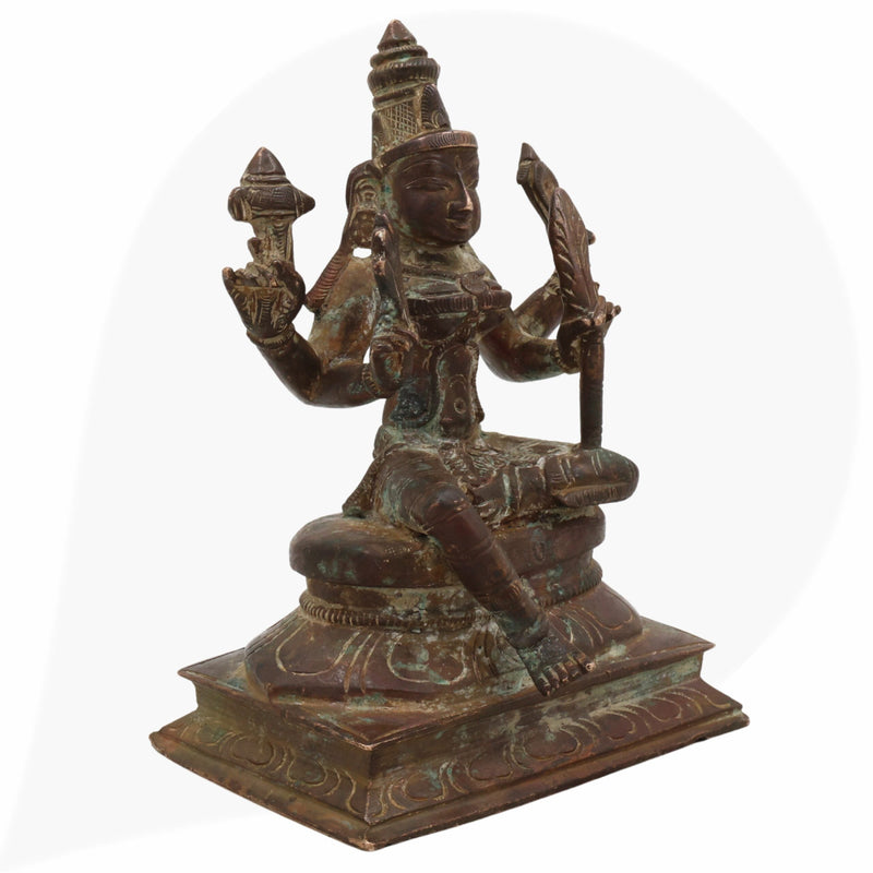 Rajarajeshwari Panchaloha Idol, Raja Rajeshwari Murti, Lalita Tripura Sundari Vigraha, Bronze Sculpture for Pooja, Home Decor & Temple,Brown, 5 Inch, 1 Piece