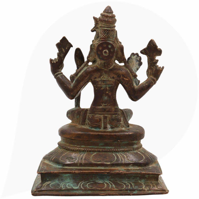 Rajarajeshwari Panchaloha Idol, Raja Rajeshwari Murti, Lalita Tripura Sundari Vigraha, Bronze Sculpture for Pooja, Home Decor & Temple,Brown, 5 Inch, 1 Piece