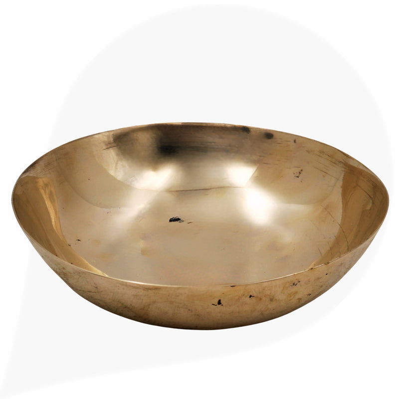 Bronze Handcrafted Kansa Bowl, Puja Katora for Pooja, Rituals, Spiritual Decor, Premium Vessel,Gold, 5.12 Inch, 1 Piece