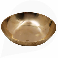 Bronze Handcrafted Kansa Bowl, Puja Katora for Pooja, Rituals, Spiritual Decor, Premium Vessel,Gold, 5.12 Inch, 1 Piece