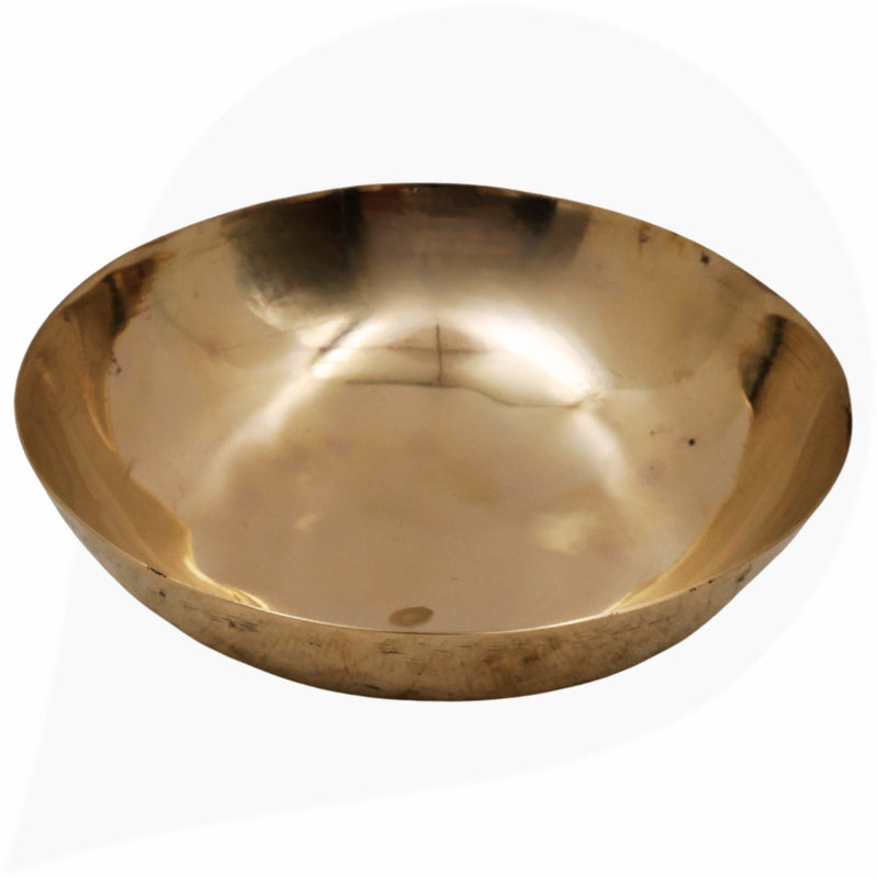 Bronze Handcrafted Kansa Bowl, Puja Katora for Pooja, Rituals, Spiritual Decor, Premium Vessel,Gold, 5.12 Inch, 1 Piece