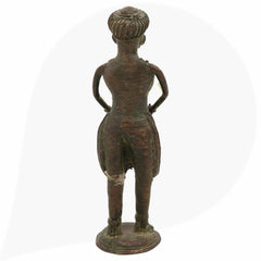 Brass Musical Man Idol, Dogra Art Sangeetwala Peetal Dhokra Sculpture for Home Decor & Collectors,Black, 7 Inch, 1 Piece